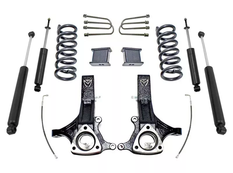 Maxtrac 7in/4in MaxPro Spindle Lift Kit w/MaxTrac Shocks fits 2002-2008 Dodge Ram 1500
