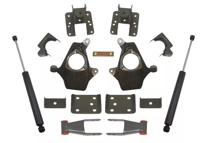 Maxtrac (Non Magneride) 2in/4in Lowering Spindle Kit fits 2007-2016 Cadillac / Chevrolet / GMC