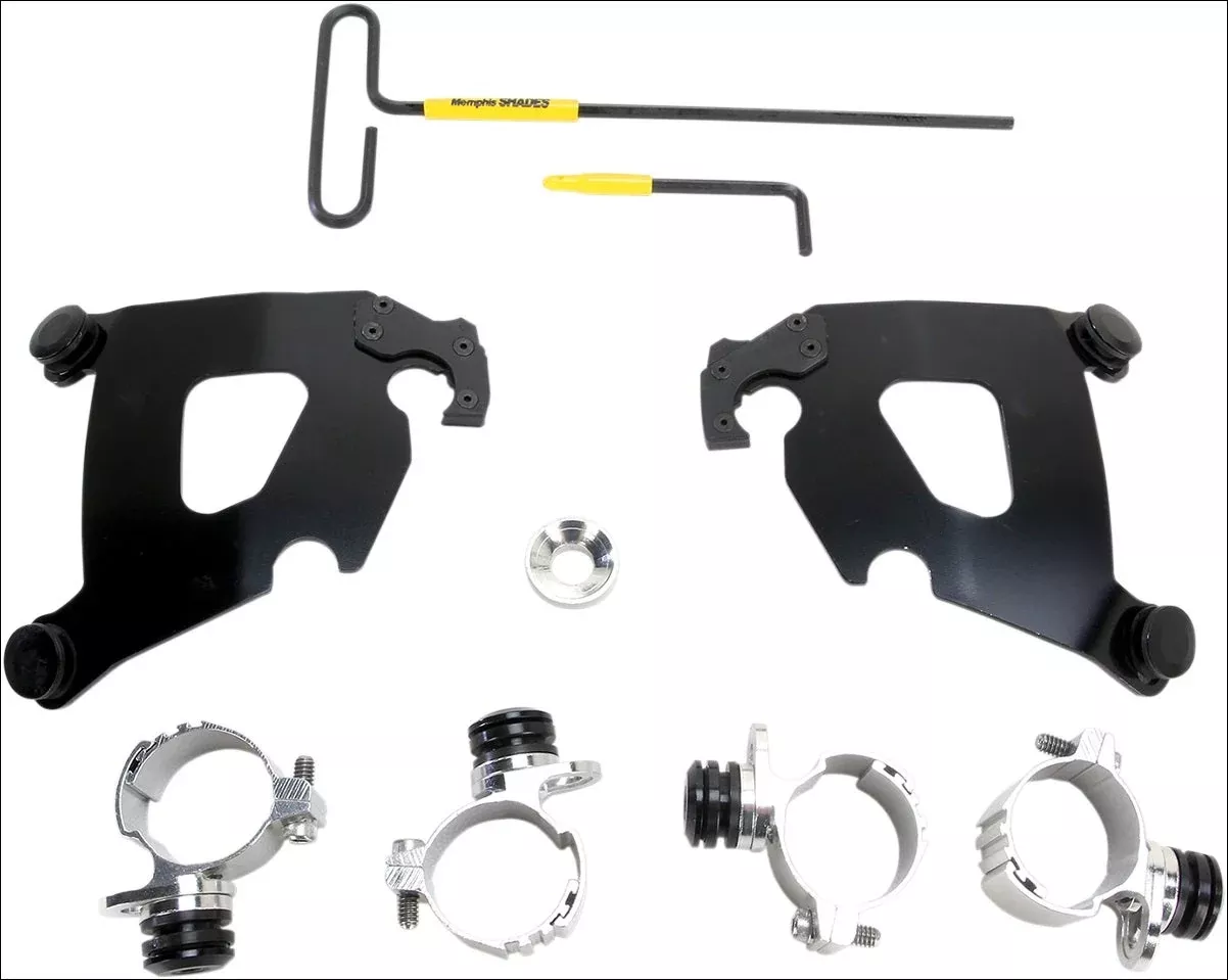 Memphis Shades Black Trigger-Lock Mount Cafe Fairing Harley Sportster XL 883L
