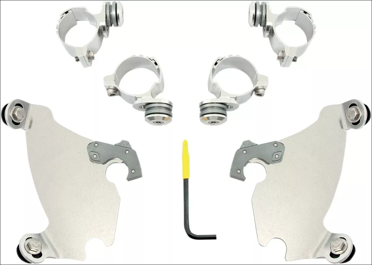 Memphis Shades Polished Trigger-Lock Mount Gauntlet Fairing Harley XL 883C 1200C
