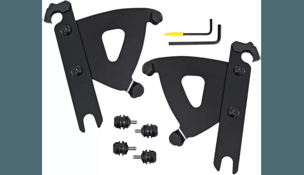 Memphis Shades Trigger Lock Hardware for Warrior Fairing for '00-17 Harley Davidson Fatboy, '00-17 Heritage, '05-17 Deluxe, '12-17 Slim - Polished