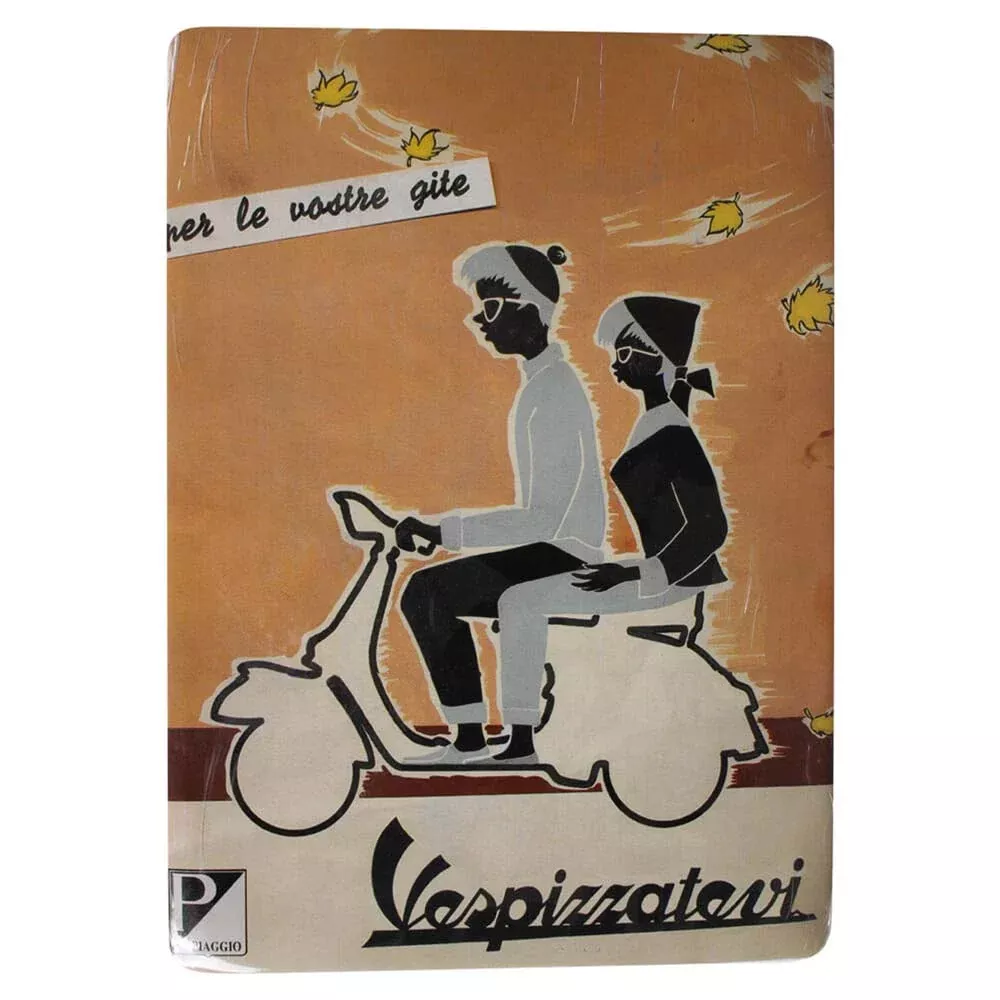 Mini Tin Sign (Vespa, Vespizzatevi, 6" x 8")