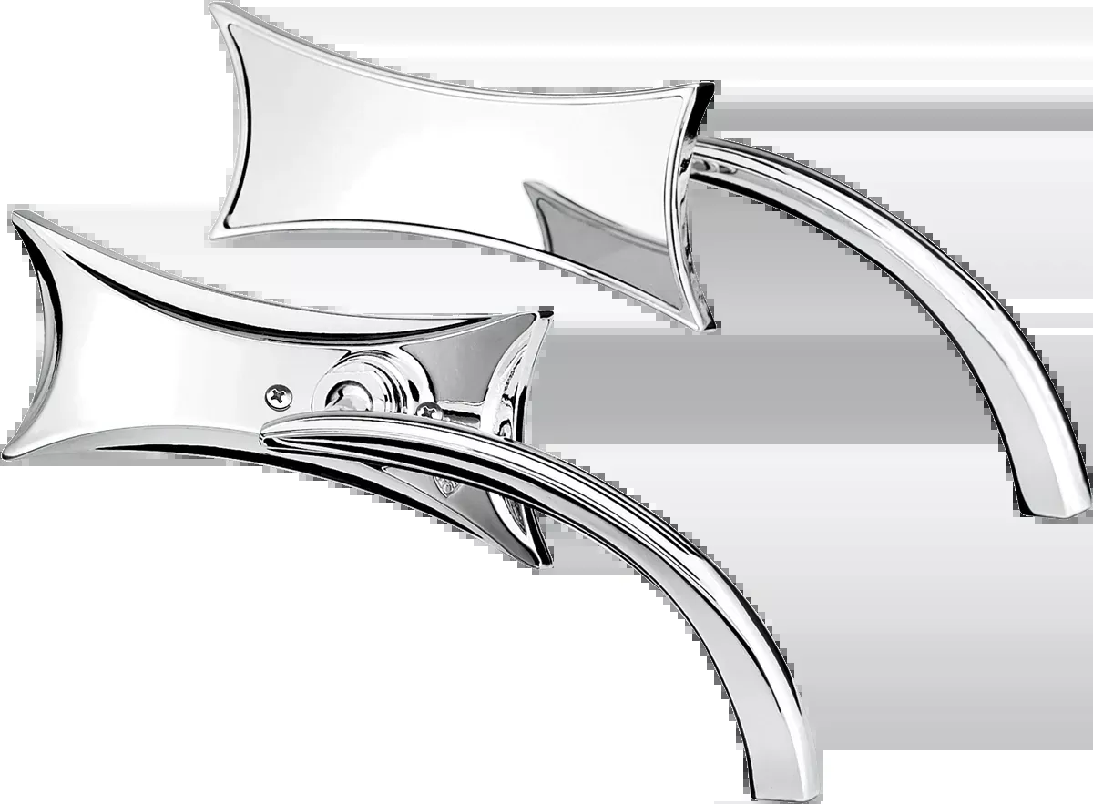 Mirror - Micro - Four-Point - Side View - Rectangle - Chrome - Left