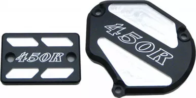 Modquad Throttle & Brake Cover Set (Bl Ack Logo) - TSET1-RBLK-07