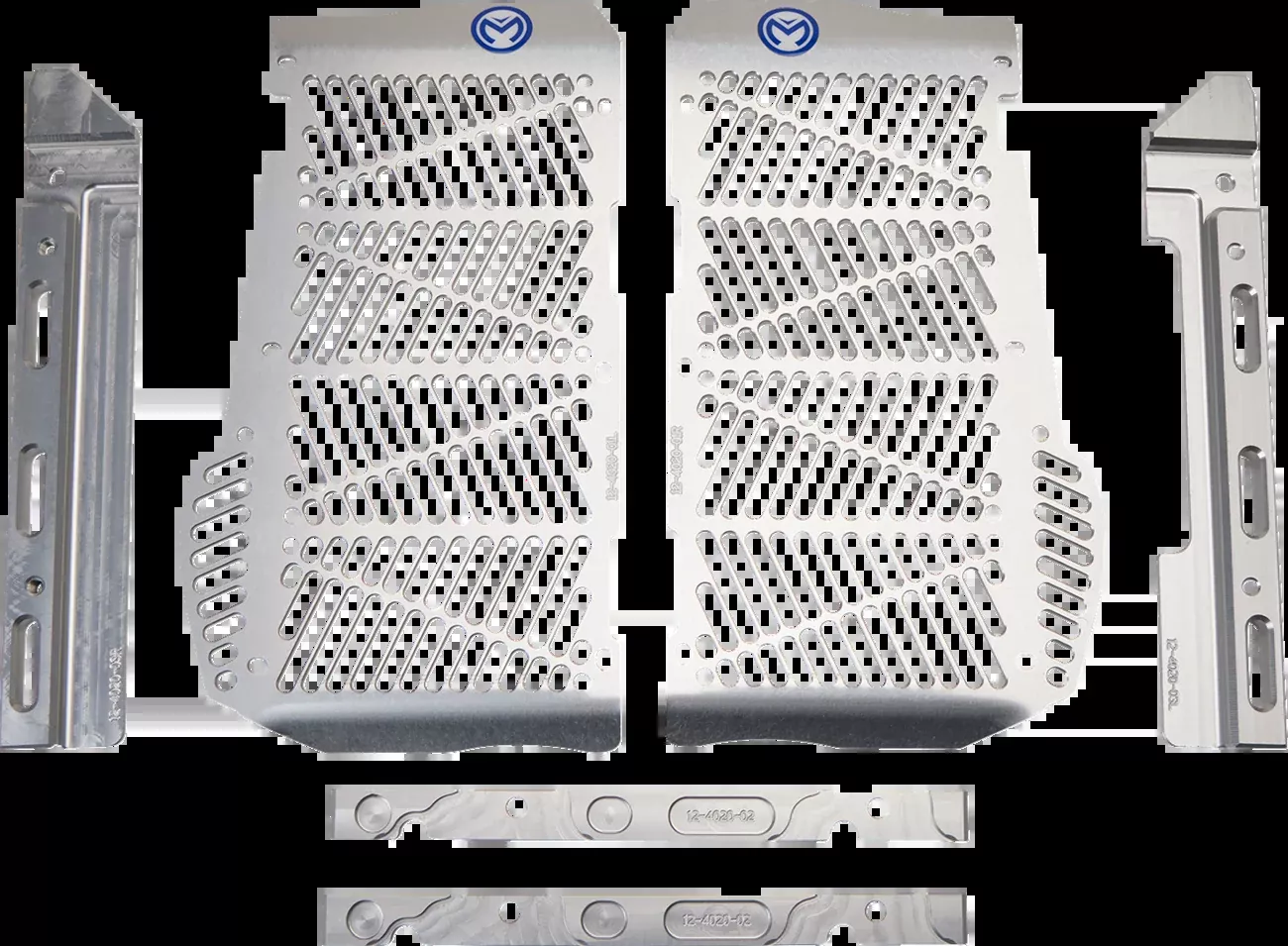 Moose Offroad Billet Radiator Guards - Silver - Beta-12-4020