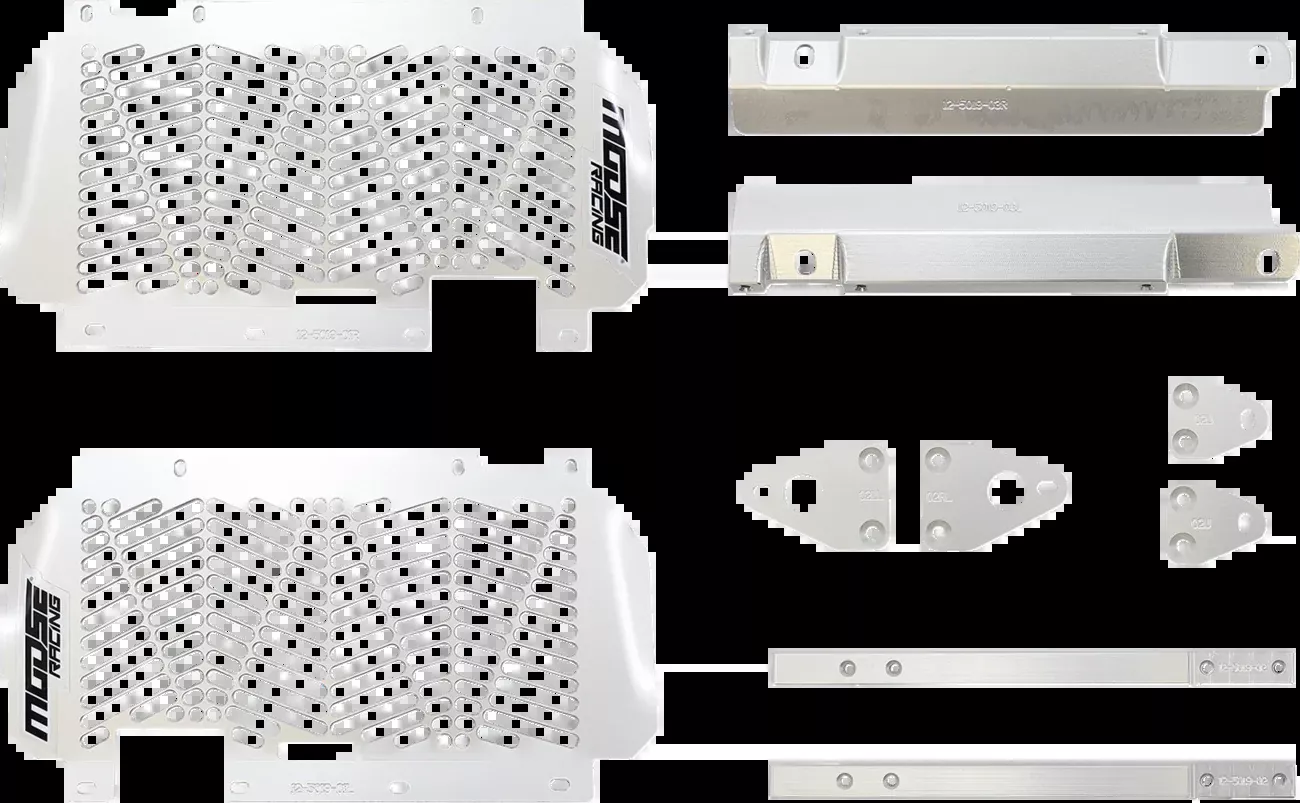 Moose Offroad Billet Radiator Guards – Silver – Yamaha-12-5019