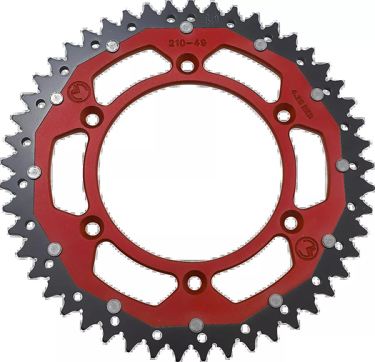 Moose Offroad Dual Sprocket – 49 Tooth – Red – Honda-1210-210-49-13X