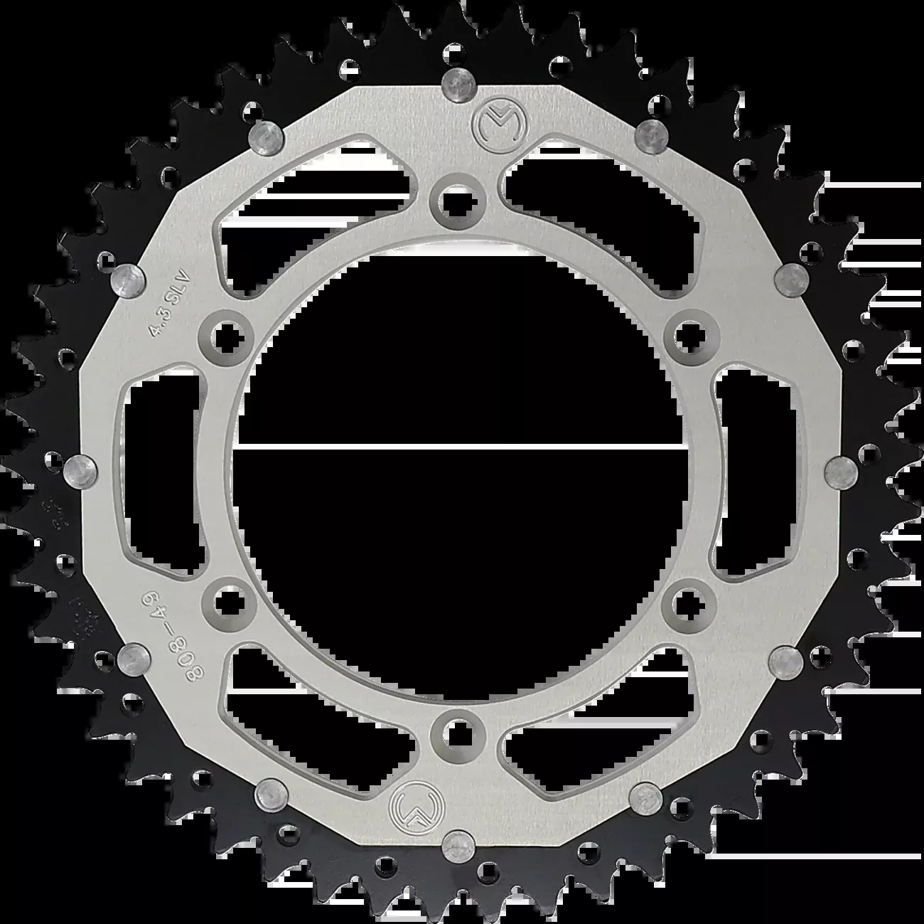 Moose Offroad Dual Sprocket – 49 Tooth – Silver – Kawasaki/Suzuki-1210-808-49-11X