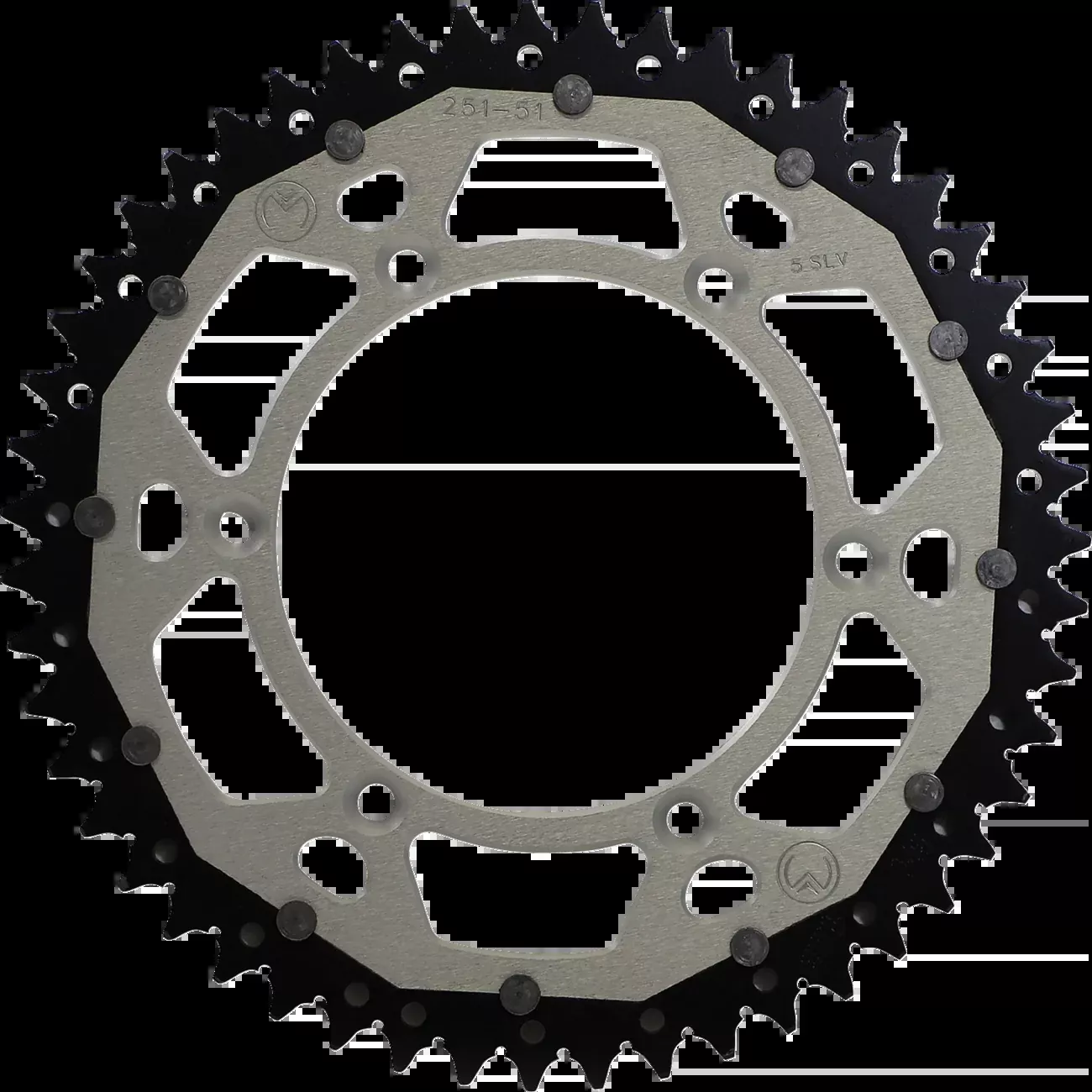 Moose Offroad Dual Sprocket – 51 Tooth – Silver – Yamaha-1210-251-51-11X