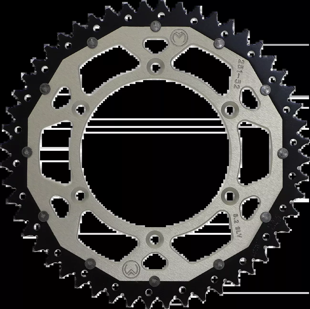 Moose Offroad Dual Sprocket – 52 Tooth – Silver – Yamaha-1210-251-52-11X