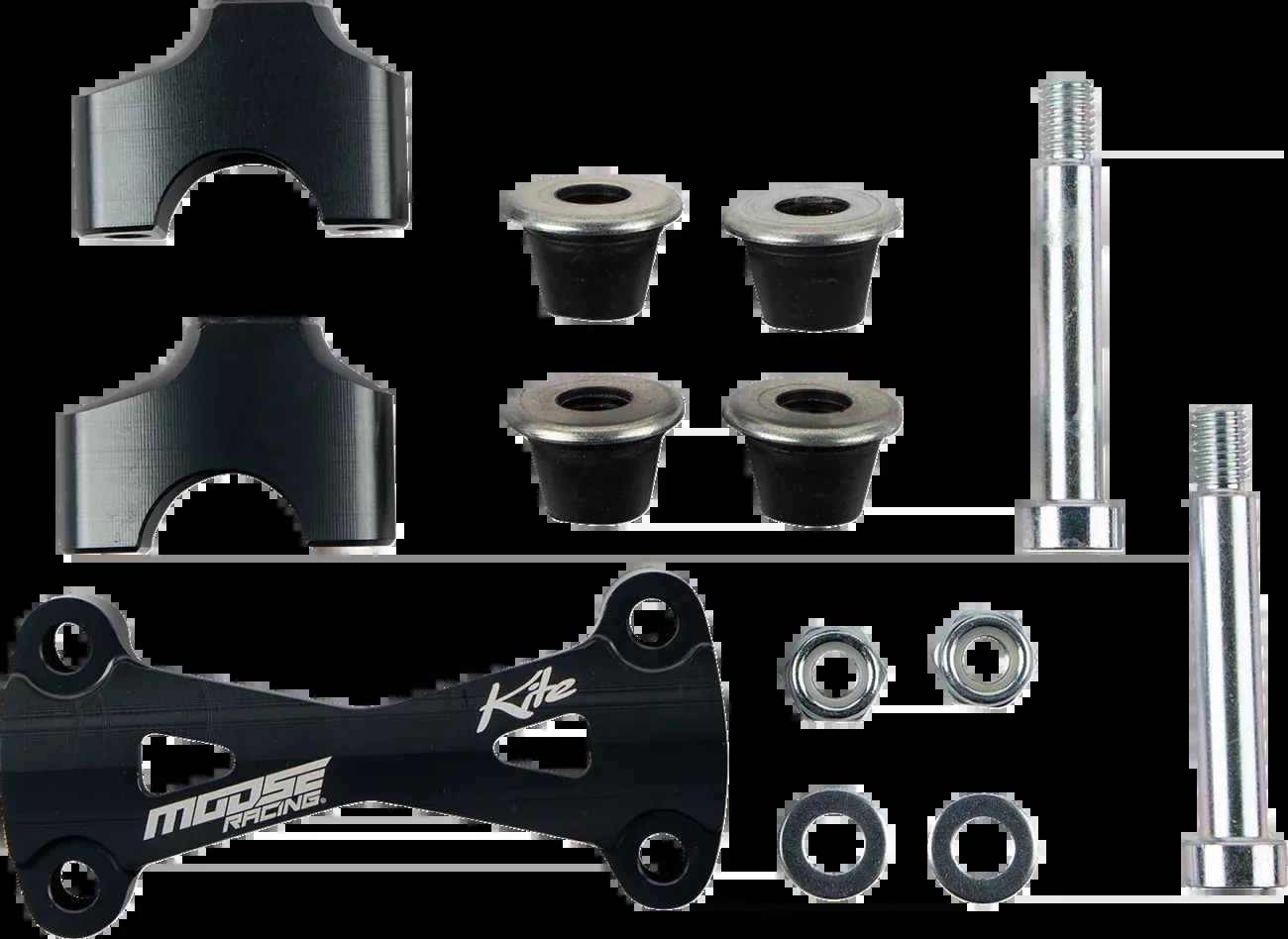 Moose Offroad MX/EN Risers w/ Bar Mount - 40 mm - Black-10.331.B.AN