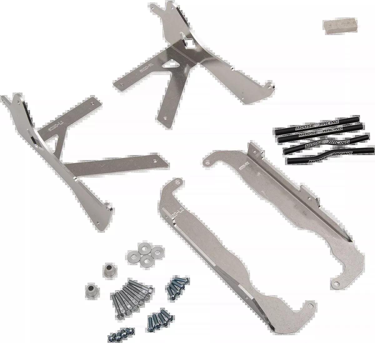Moose Offroad Radiator Braces – Silver – Honda-11-6020