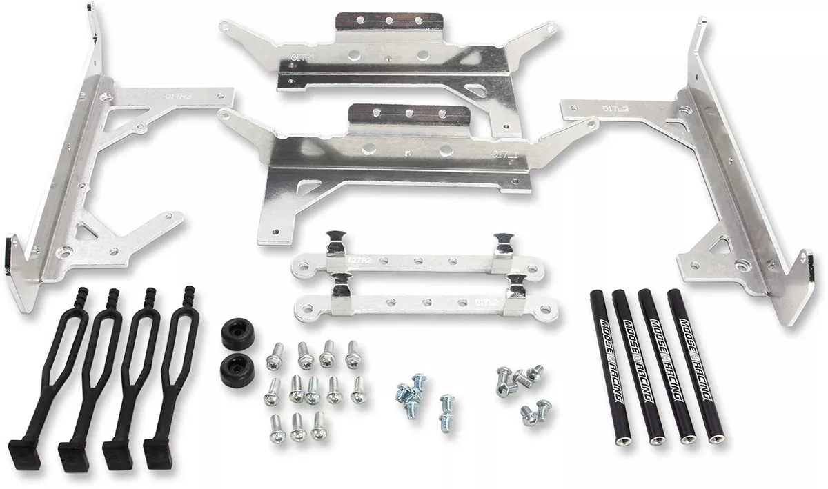 Moose Offroad Radiator Braces – Silver – Husqvarna/KTM-11-017