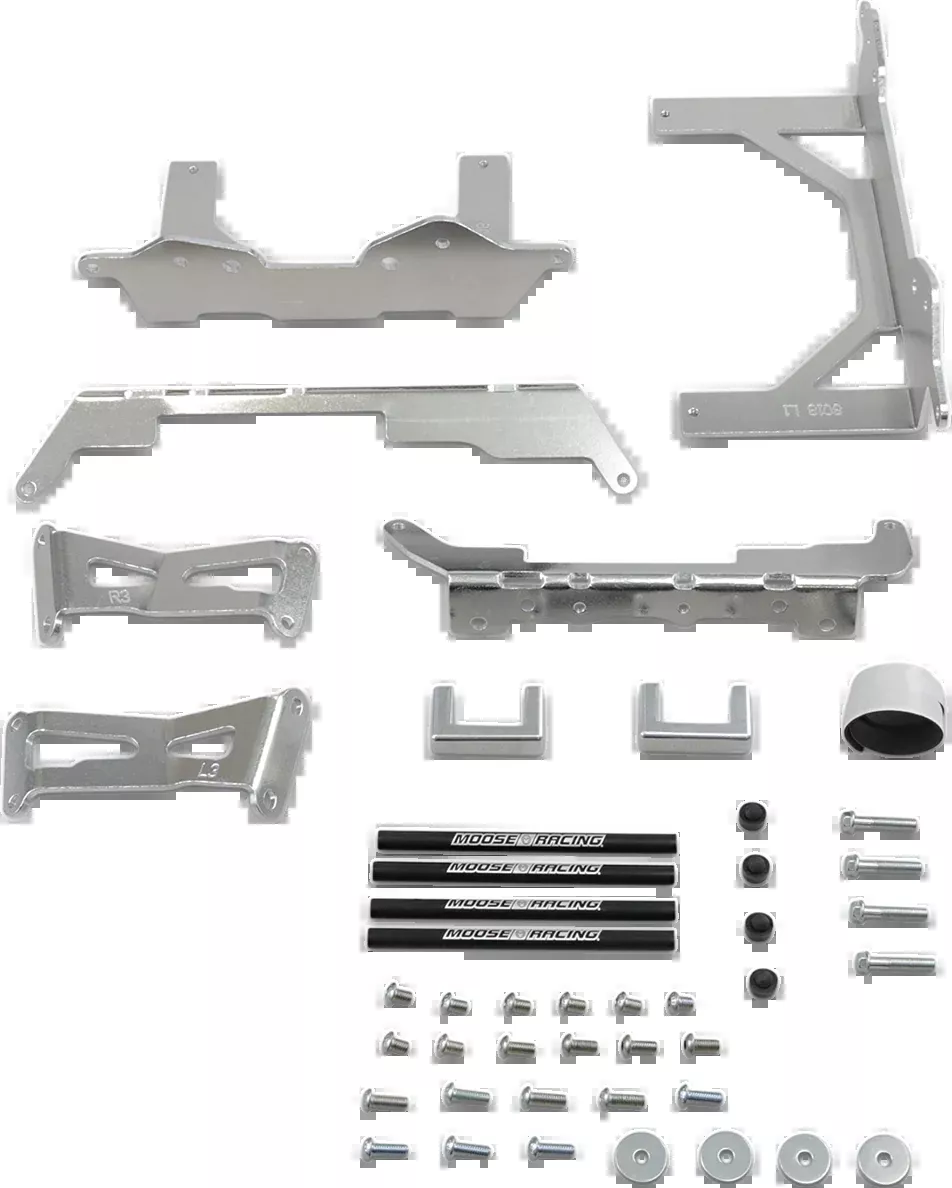 Moose Offroad Radiator Braces – Silver – Kawasaki-11-8018
