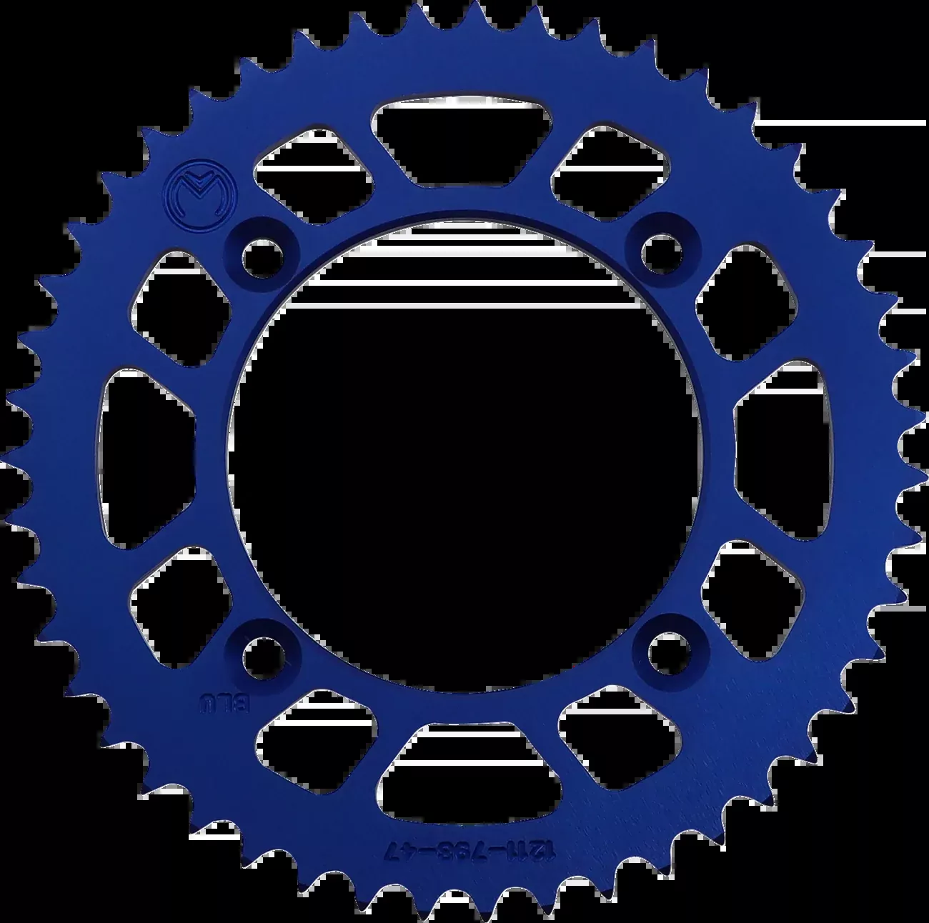 Moose Offroad Rear Sprocket – Aluminum – 47 Tooth – Blue – Suzuki/Yamaha-1211-798-47-12