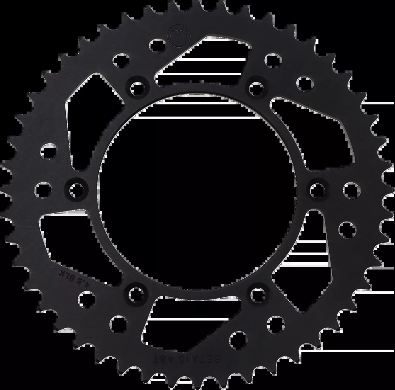 Moose Offroad Rear Sprocket - Aluminum - 48 Tooth - Black - Beta-1211-BET-48-10