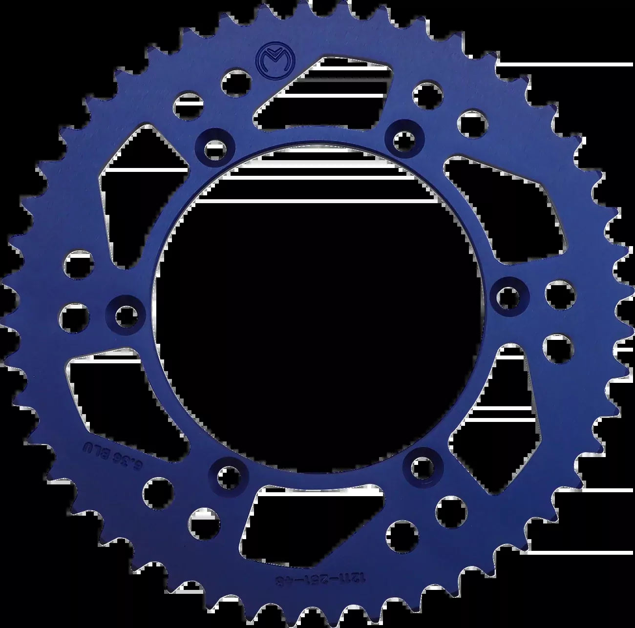 Moose Offroad Rear Sprocket – Aluminum – 48 Tooth – Blue – Yamaha-1211-251-48-12