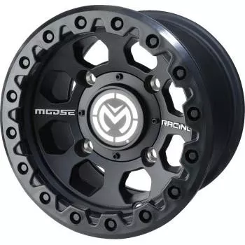 Moose Utility 23X Series Rear ATV/UTV Wheel - 12x8 - 4/110 - 4+4 - Black