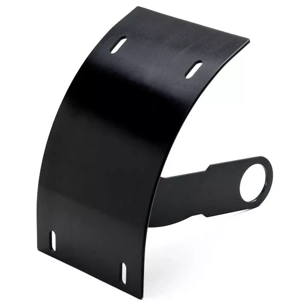 Motorcycle Curved Side Mount Vertical License Plate Tag Holder 1" Axle