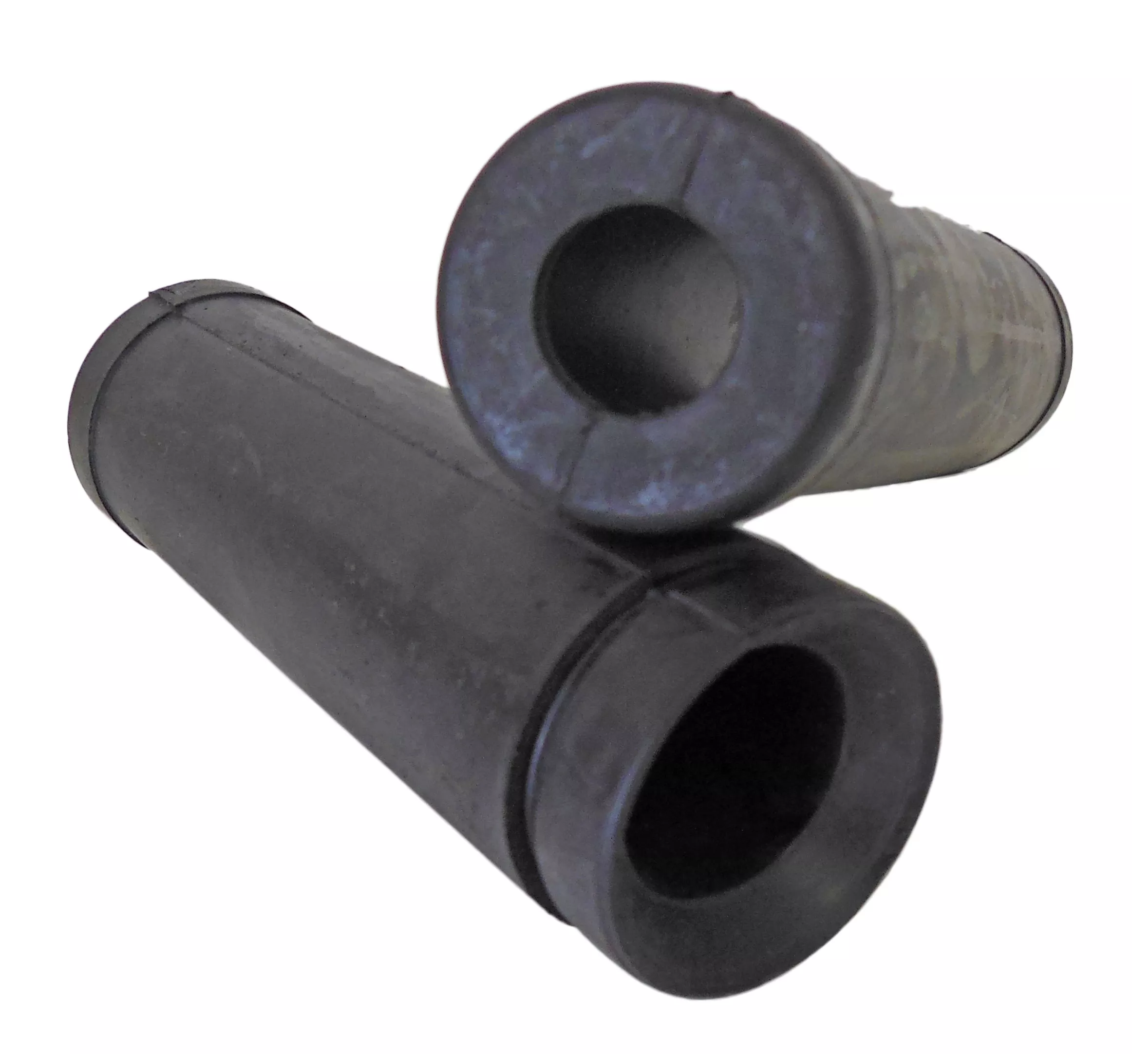 Motorcycle Hand Grip Set Black Rubber | 1" & 1-1/8" ID