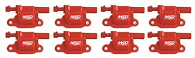 MSD 82658 Ignition Coils Blaster LS Series Red 8-Pack