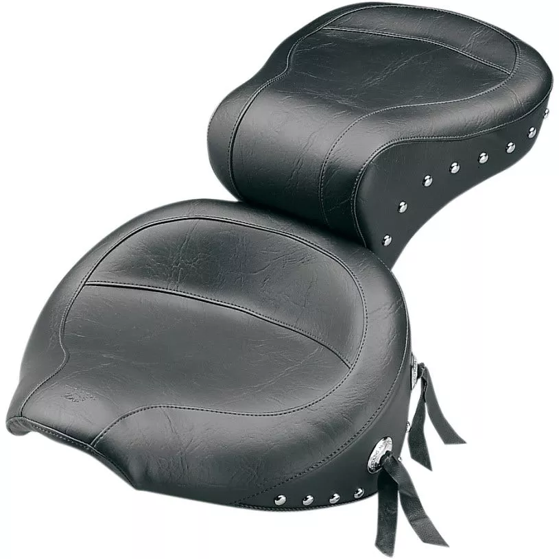 Mustang 75503 Studded Wide Style 2-up Seat for Harley Softail FLST FXST 89-99