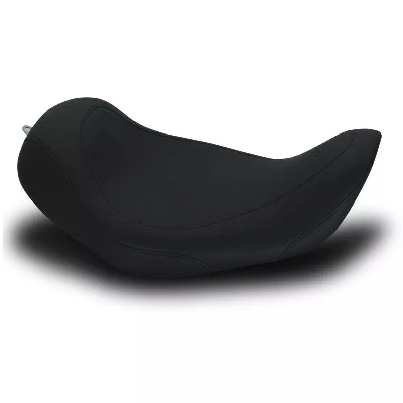 Mustang 76700 Black Smooth Wide Tripper Driver Solo Seat for Harley Dyna 06-17