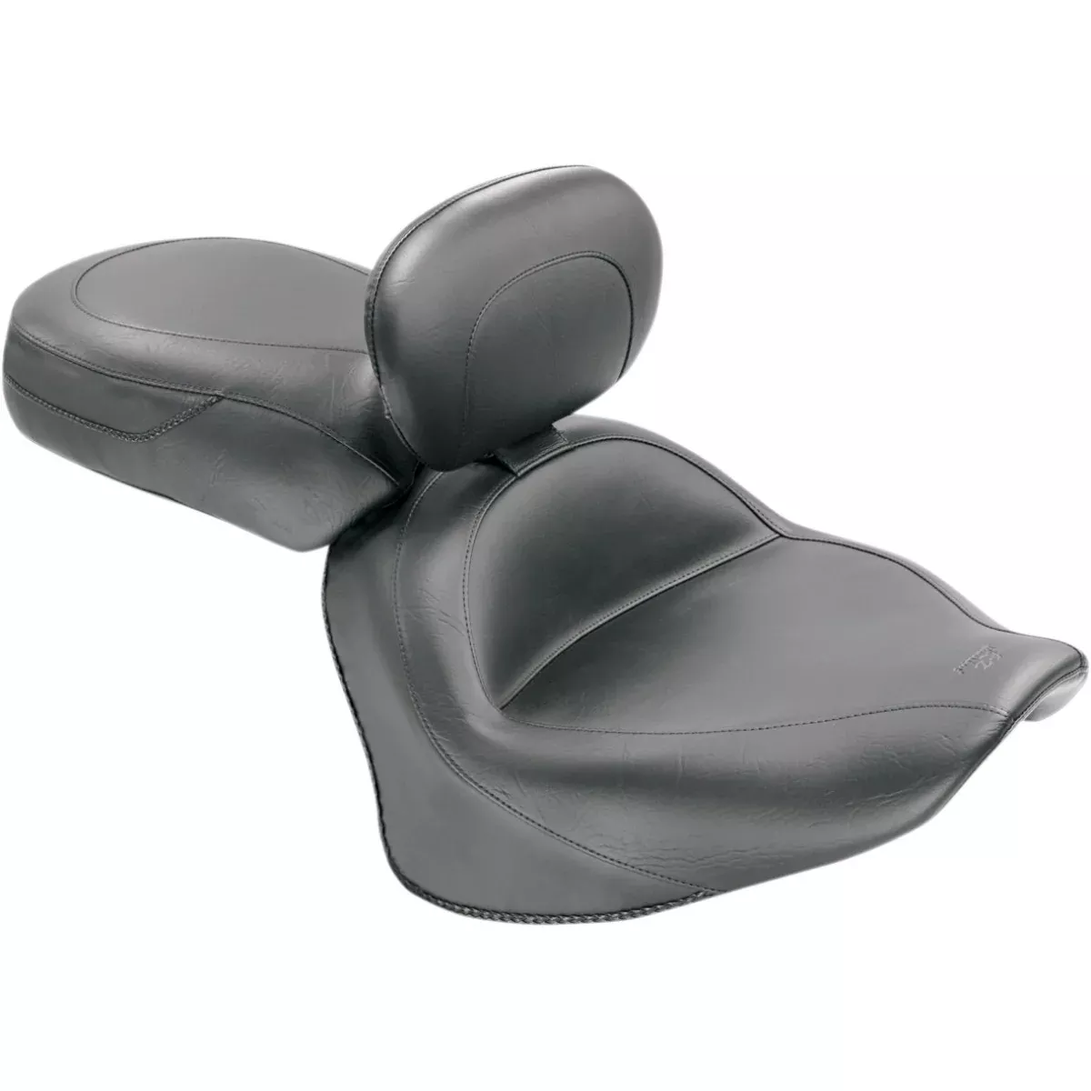 Mustang 79477 Two Piece Wide Touring Seat w/ Backrest 07-17 Yamaha V-Star 1300/T