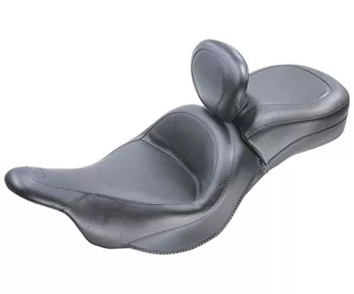 Mustang One-Piece Wide Vintage Touring Seat with Driver Backrest 79617
