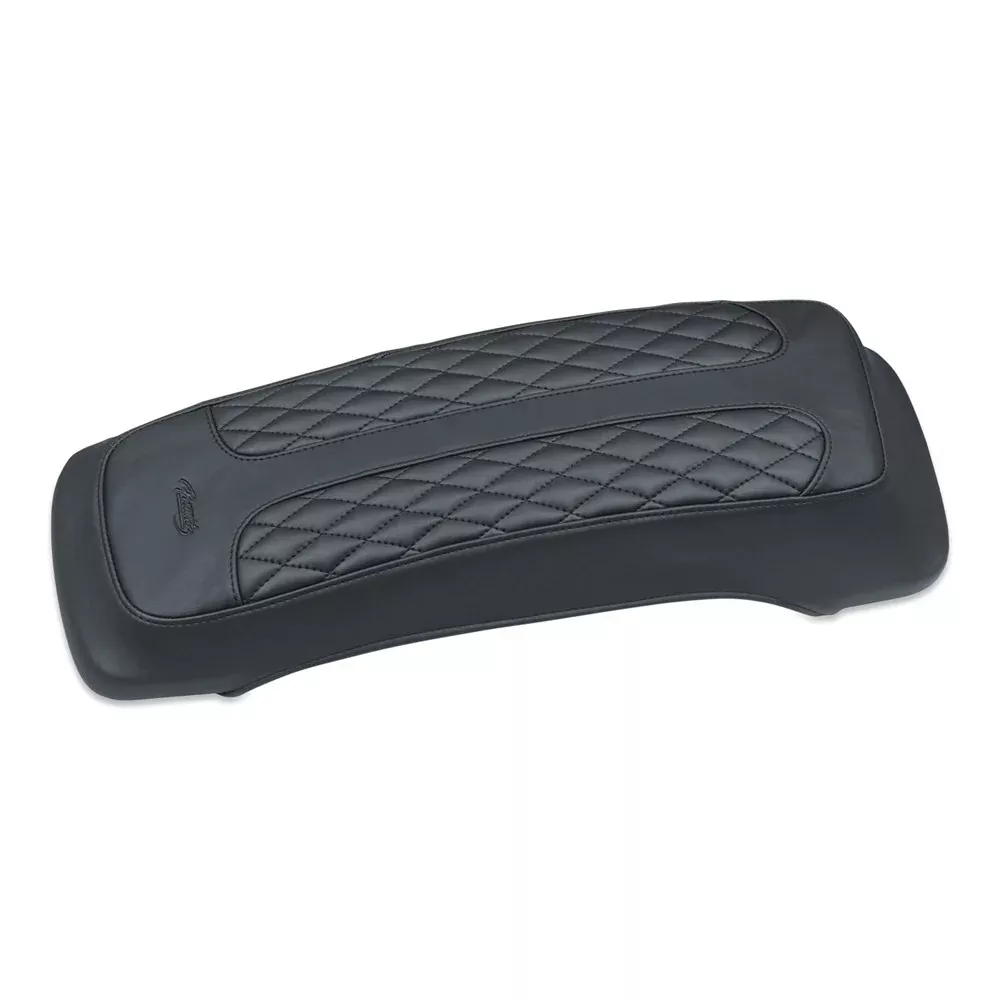 Mustang Saddlebag Lid Covers; Black; Perewitz; 93-13 FLH; FLT