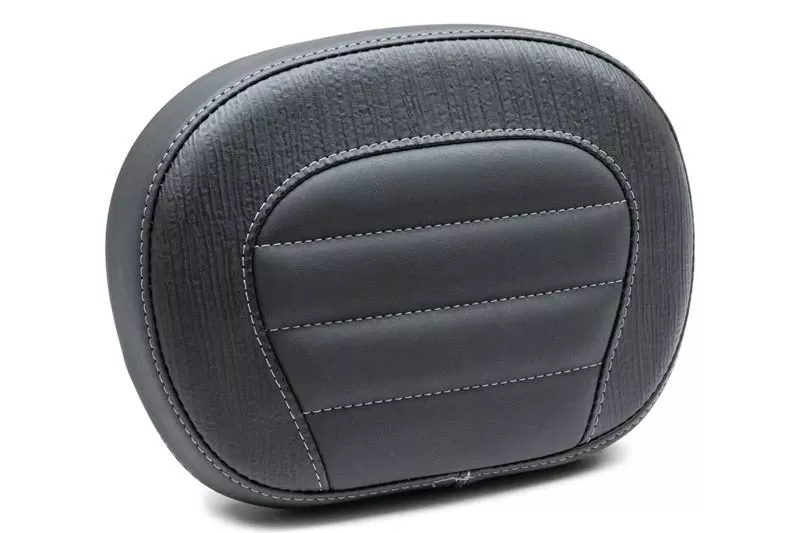 Mustang Sissy Bar Pad for '20-Up Indian Challenger and Pursuit Models - Tuck n Roll/Gun Metal Gray Stitching
