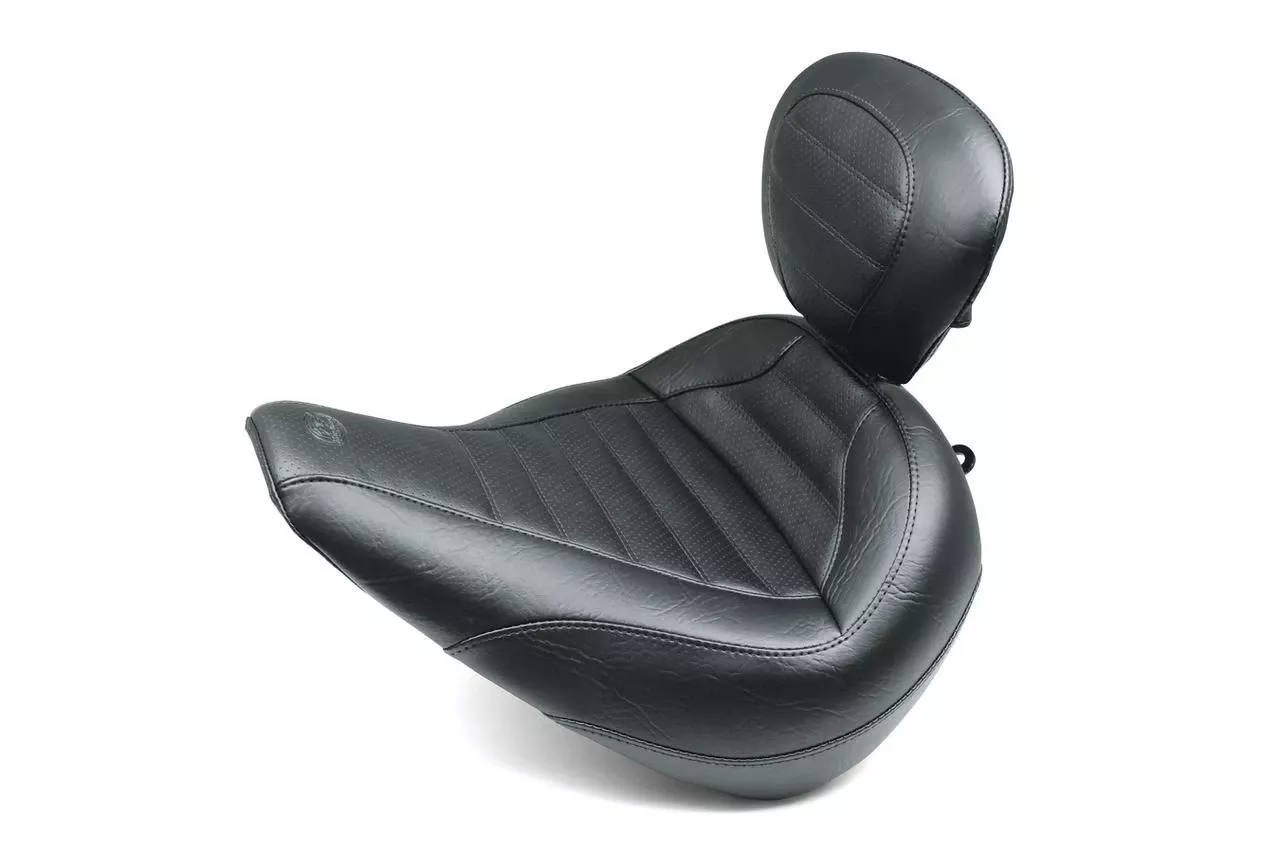 Mustang Standard Touring Seat with Driver Backrest for '18-Up Harley Davidson Softail Breakout