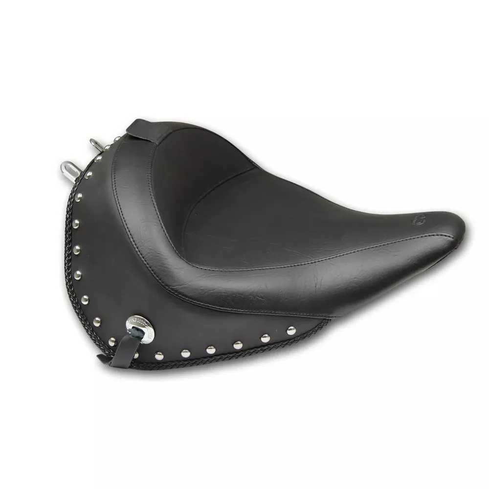 Mustang Wide Solo Seat with Backrest for 2016-17 Harley Heritage Classic FLSTC - 79915