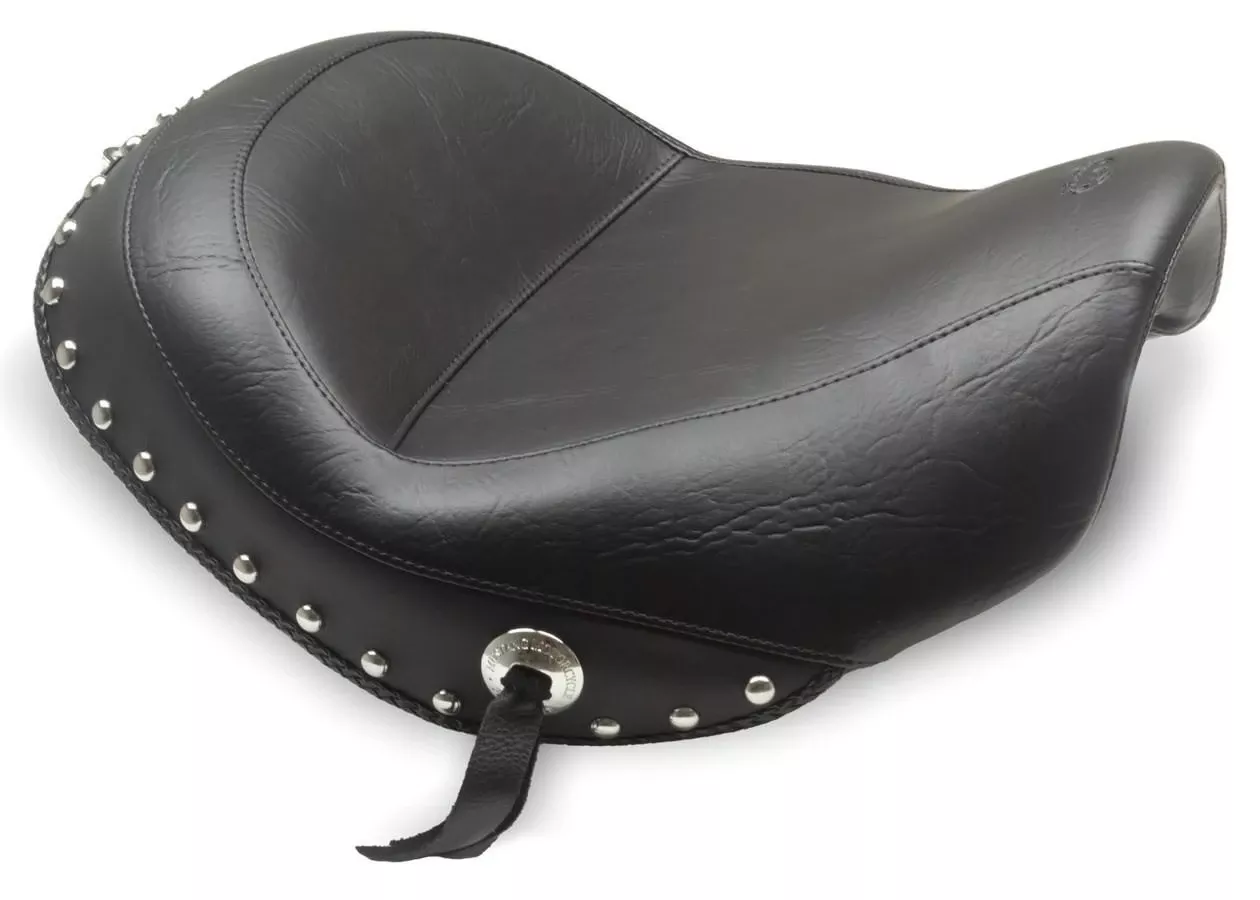 Mustang Wide Touring Solo Seat for '15-19 Suzuki Boulevard C90T - Studded
