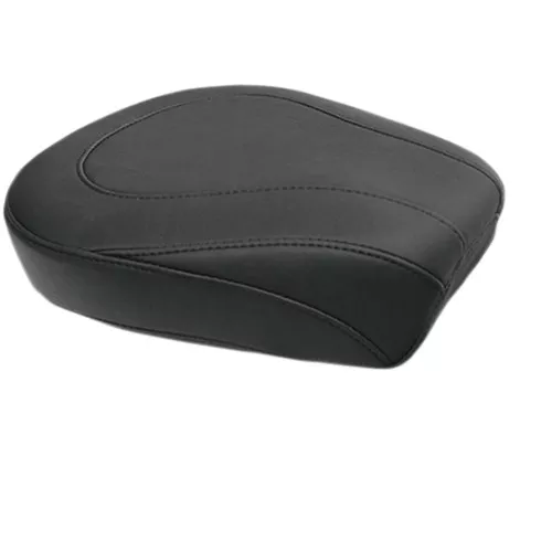 Mustang Wide Tripper Black Rear Seat for 2008-2023 Harley Touring - Smooth