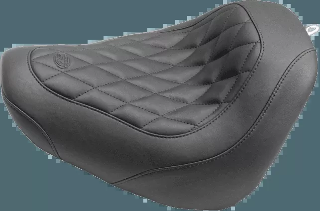 Mustang Wide Tripper Solo Seat for '18-20 Harley-Davidson Fat Bob - Diamond, Black