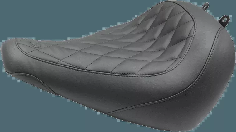 Mustang Wide Tripper Solo Seat for '18-20 Harley-Davidson Fat Boy - Diamond Black