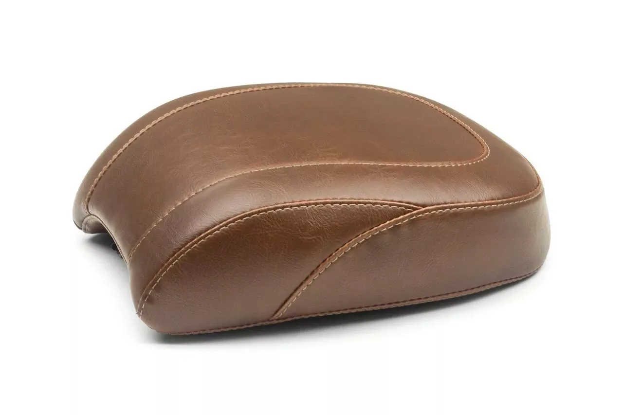 Mustang Wide Tripper Solo Seat Passenger Pillion for '18-Up Harley Davidson Heritage Classic & Deluxe - Original Brown