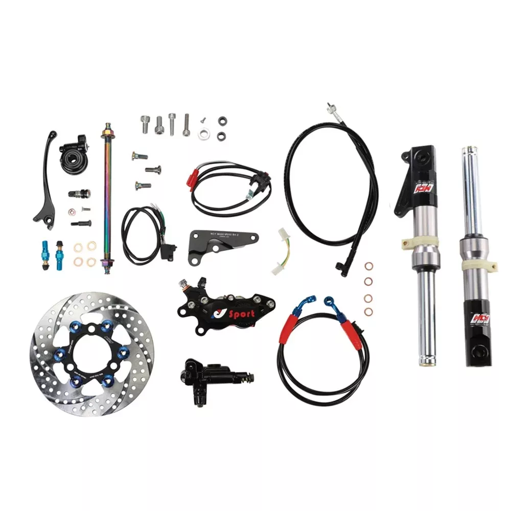 NCY Slammed Front End Assembly (Titanium Gray); Honda Ruckus