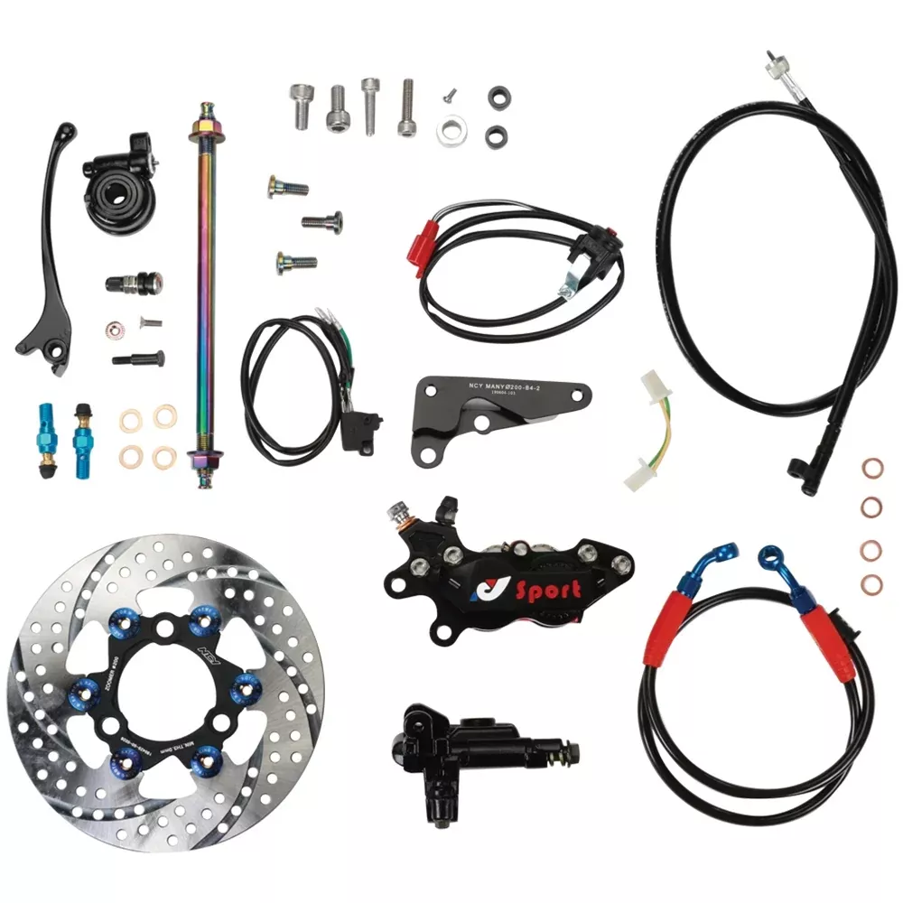 NCY SlammedDisc Conversion Kit (4 Piston Caliper); Ruckus