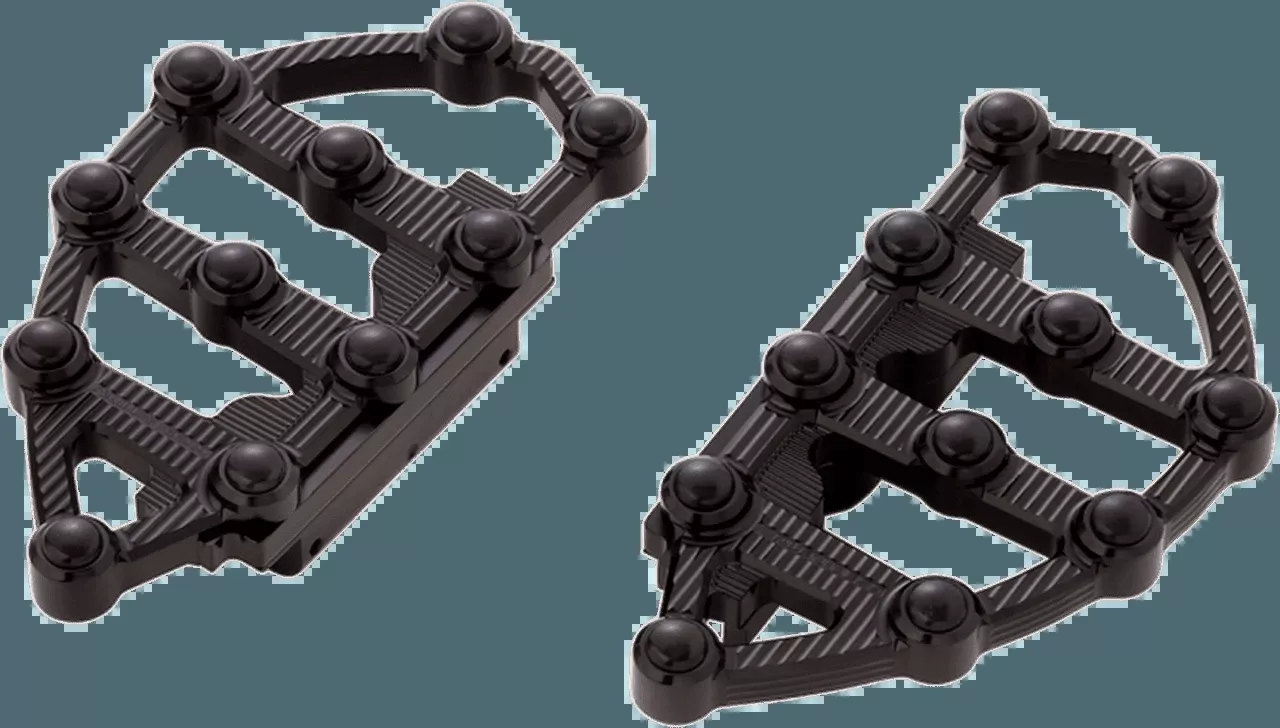Ness MX Billet Passenger Floorboards for '93-Up Harley Davidson Touring, Softail and Dyna (Click for Fitment) Chrome or Black