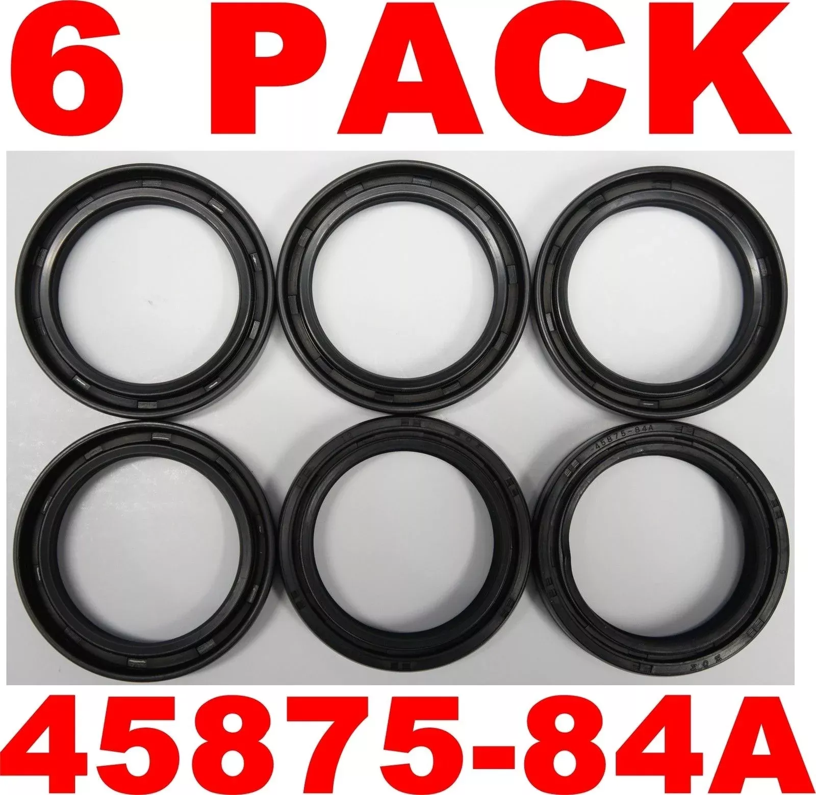 New 6 Pack Set 41mm Front Fork Seals Harley Touring 84-up Repl OE # 45875-84