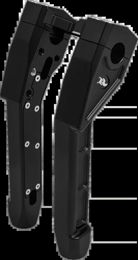 NEXT LEVEL PULLBACK BILLET BLACK RISERS HARLEY DAVIDSON MODELS