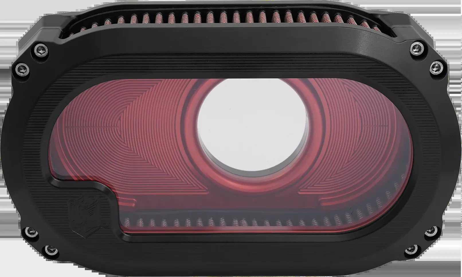 Nl M8 Air Cleaner W/Glass Black W/Red - NXT-01BR