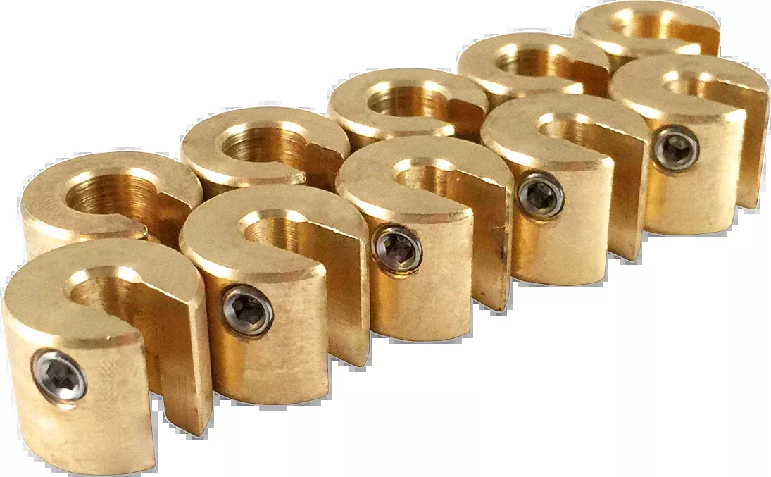 NO-MAR Wheel Weights 1/2 oz Brass – 10 Pack (Part No. WT-SPK10BR-50)