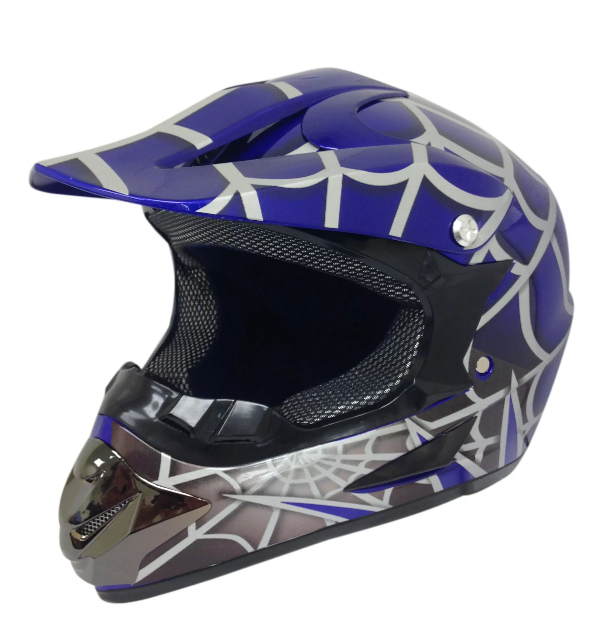 Off Road Youth Helmet (Spider/Blue) Youth - X-Large