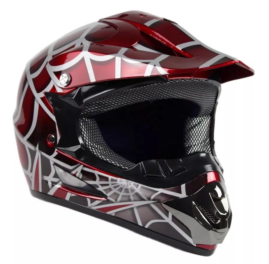 Off Road Youth Helmet (Spider/Red) Youth - X-Large