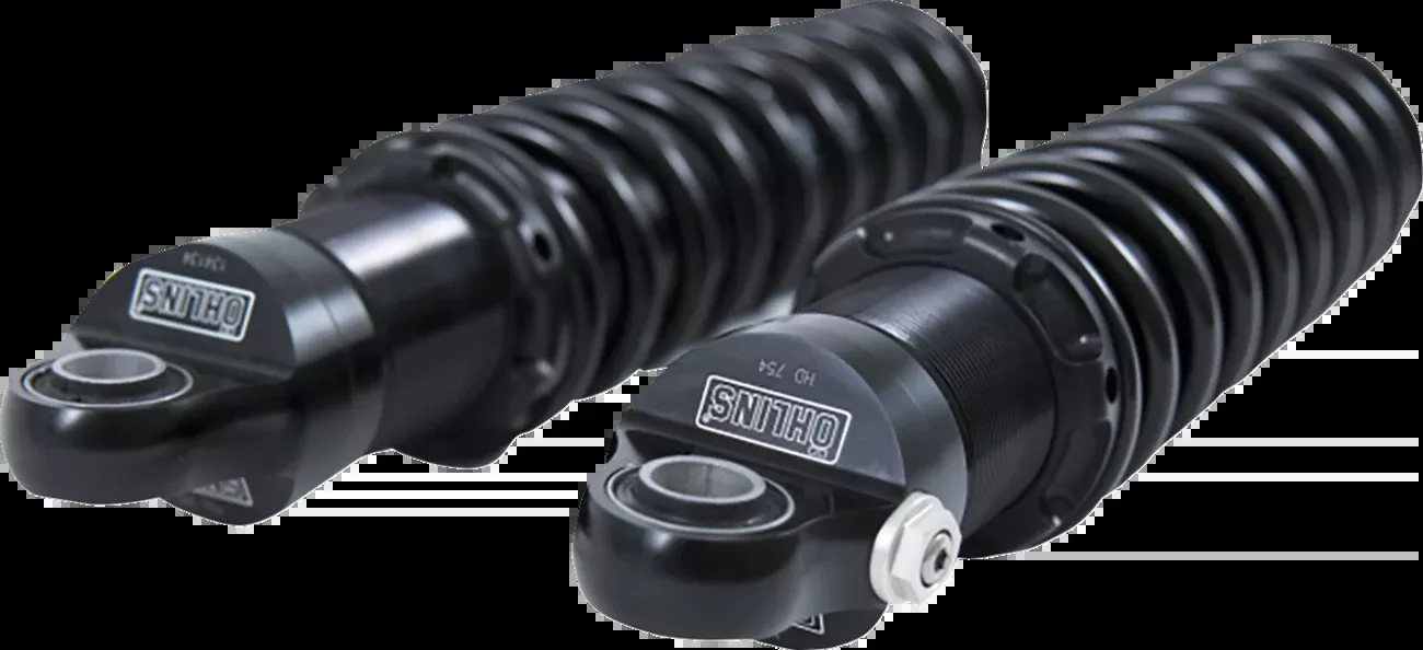 Ohlins HD 761 Twin 12″ STX36 Blackline Rear Shocks for 1991-2017 Harley Dyna FXD