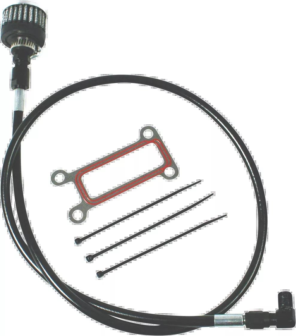 Oil Tank Breather Kit - Black - 99'-01' Touring