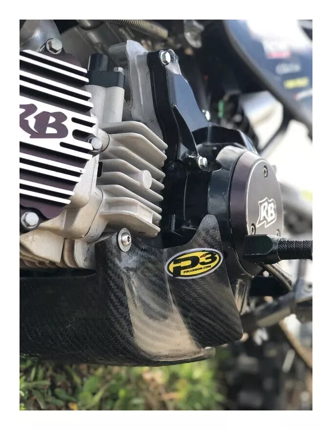 P3 Carbon Fiber Skid Plate Kawasaki / Suzuki 110cc 2003-2026